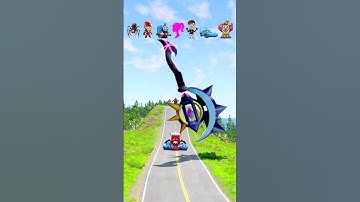 Choo-Choo Charles Truck vs Giant Magic Hammer – BeamNG Drive Epic Crash!