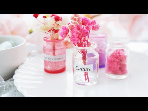 (eng)소꿉놀이 할 사람?🤭유리병부터 직접 만드는 미니어처 화병 만들기💐레진아트