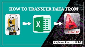 How to import coordinates N E Z from Total station to autocad by using Excel