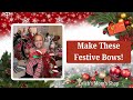 🎄 How to Make Christmas Bows #christmasdecor #bowtutorial #wreath making th