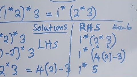 A-Level : Binary Operation - Laws Of Associative , Commutative And Distributive
