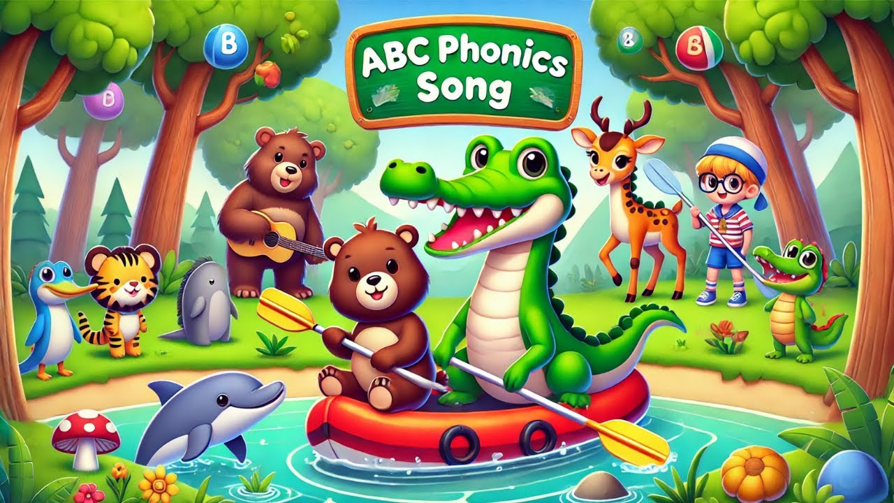 Phonics Song with TWO Words - A for Alligator & B for Bear - Fun ABC ...