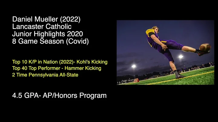 Daniel Mueller, Top 10 Ranked Punter and Kicker in...