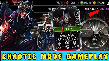 Khaotic Mode The Krypt | Darkest Knight Noob Saibot Gameplay MK Mobile