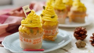 【ホケミで簡単】やさしい甘さ♪おめかし かぼちゃ マフィン のレシピ 作り方