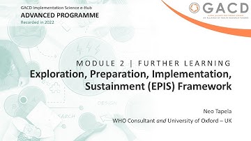 GACD e-Hub Advanced Programme further learning - Applying EPIS to scale up