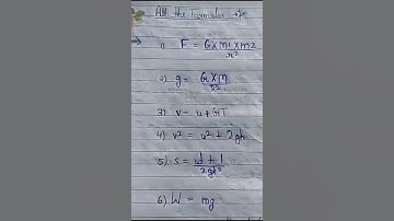 All important formulas of Chapter 10 Gravitation  Class-9. #science #gravitation #important
