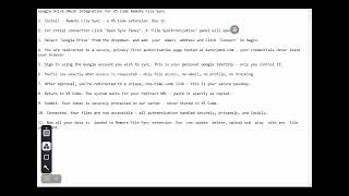 How to Authenticate Google Drive in VS Code with Remote File Sync