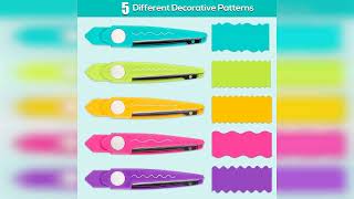 Overview: 5 Pairs Craft Scissors Decorative Edge, Scissors for Crafting, Craft Scissors, Zig Zag...
