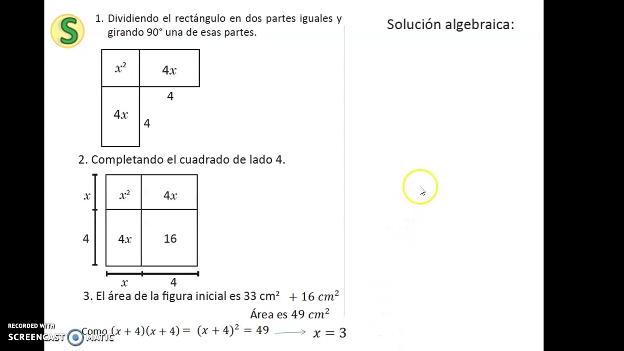 Problemas De Areas Con Ecuaciones Cuadraticas www.youtube.com