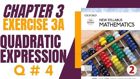 New Syllabus Mathematics/ Book 2/ chapter 3/ Exercise  3A/ Question # 4