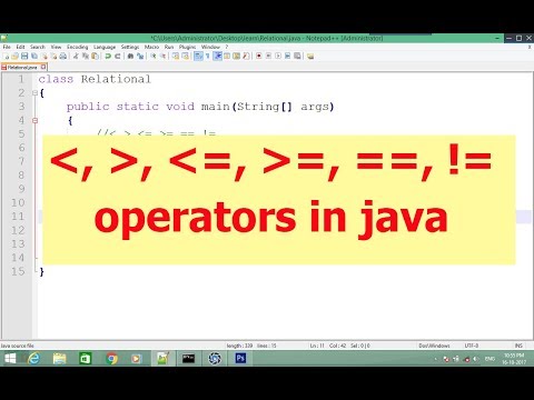 relational operators in java in hindi lecture#21