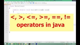 relational operators in java in hindi lecture#21