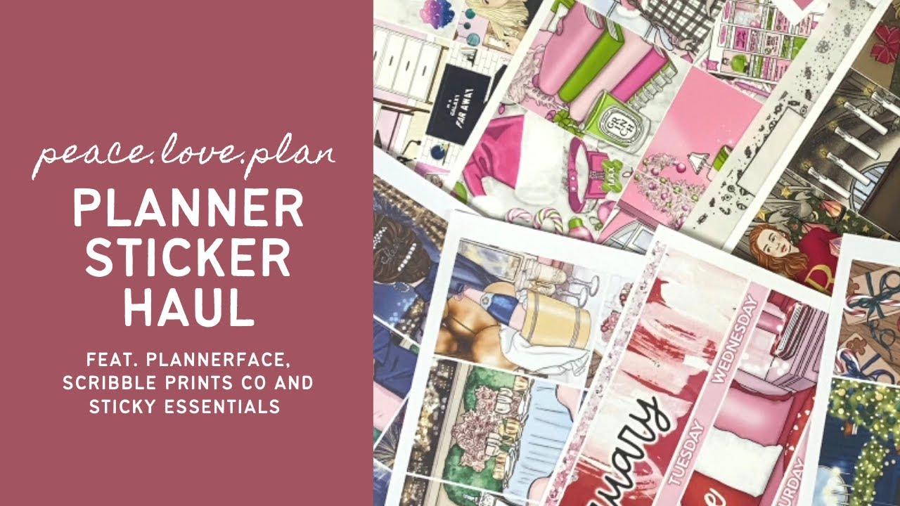 PLANNER STICKER HAUL | feat. Plannerface #ad, Scribble Prints Co and ...