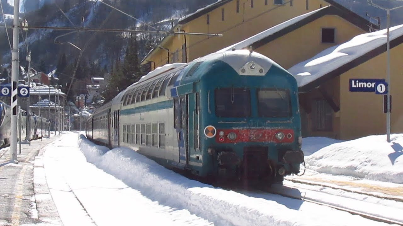 Treni sotto la neve a Limone Piemonte