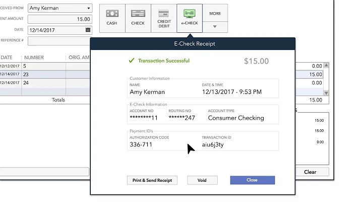 QuickBooks Desktop Payments Receive Payments Using Credit Cards or Bank Transfers