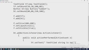 Button and TextField : Java Programming GUI with AWT for Beginners