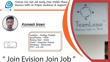 Congrats ,Komesh |MCM(Computer Science)| Balaghat | Salary 3.3 LPA | Join in TeamLease Services Ltd.