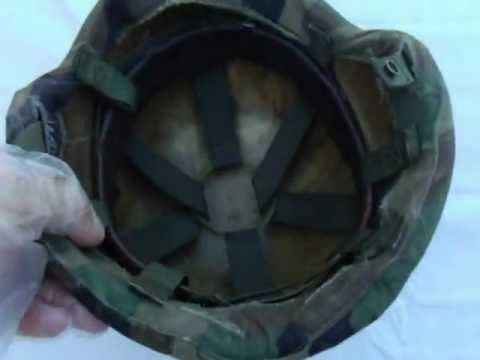 M-7 Kevlar Battle Helmet Large US American Military Army Armed Forces Combat Cammo Armor