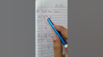 Class 4th Ex-3.6 Q-5 (i)Addition of Fractions