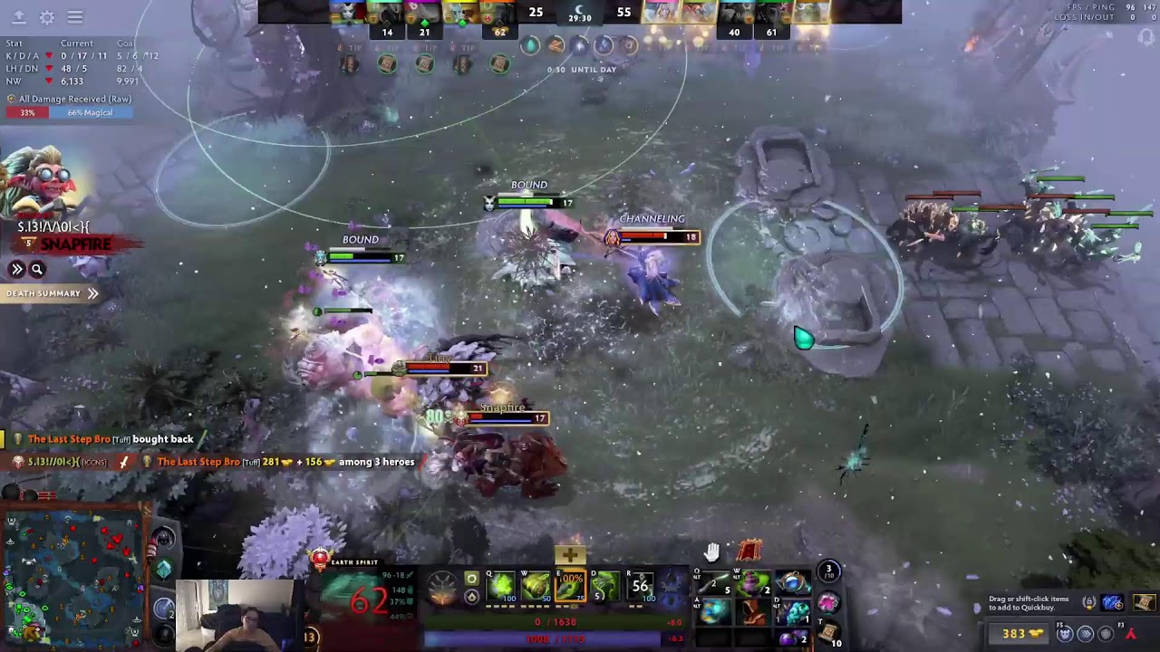 Grandmaster Earth Spirit | High-MMR Support Gameplay | Dota 2 Ranked | Patch 7.40c