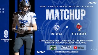 No. 10 Geneva vs. No. 2 CVCA
