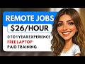 3 Easy Remote Jobs for Beginners | Training and Laptop Provided