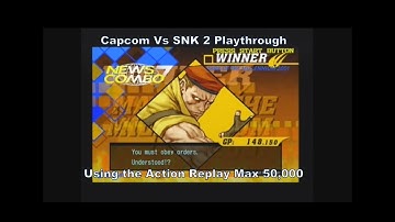 Capcom Vs SNK 2 Rolento Playthrough using the Ps2 Action Replay Max 50,000 :D #Playstation #Sony