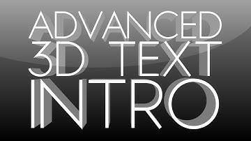 After Effects Tutorial: Advanced 3D Text Intro