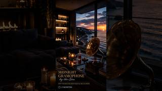 Midnight Gramophone Soft Piano & Ocean Sunset Ambience 2 Minutes #deepsleep #rain #rainoundforsleep