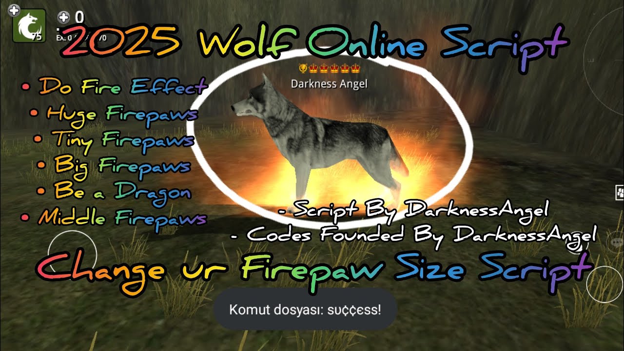 Wolf Online 2025 - Change Ur Firepaw Size Script [LINK] - YouTube