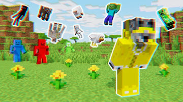 Minecraft Manhunt but when I crouch, MOBS rain from the SKY