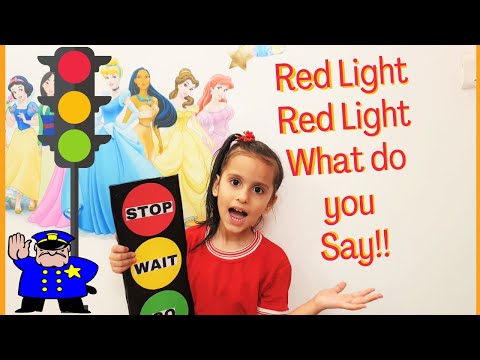 Red light Red light what do you say? | Traffic Lights Song | Vehicles Song - Nursery Rhyme #Hanna