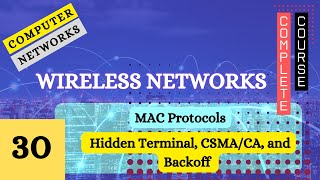 Wireless Networks &amp; MAC Protocols: Hidden Terminal, CSMA/CA, and Backoff