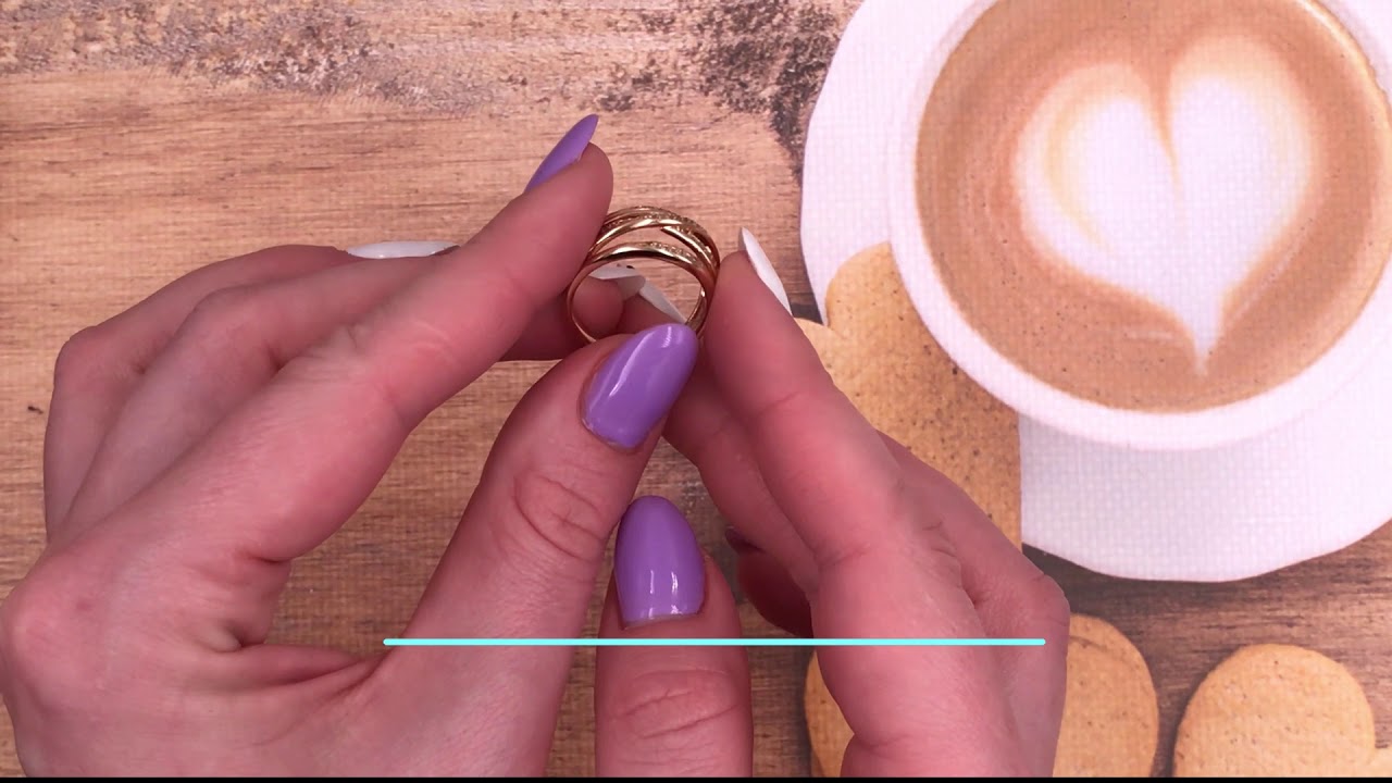 Позолотка Кольцо 12728, ширина 8 мм, куб. цирконий, вес 4.1 г, позолота 18К