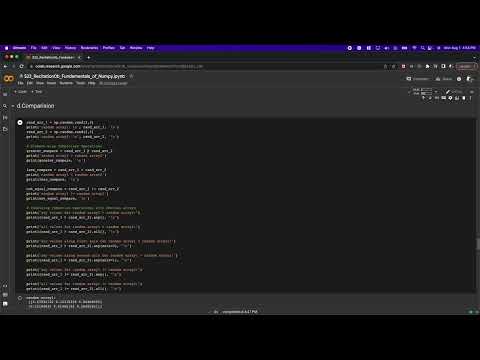 11-785 Deep Learning Recitation 0B: Fundamentals of NumPy - Math Operations (Part 7/7)