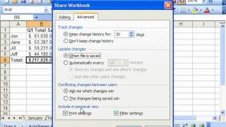Excel 2003 Tutorial Sharing Workbooks Microsoft Training Lesson 17.1