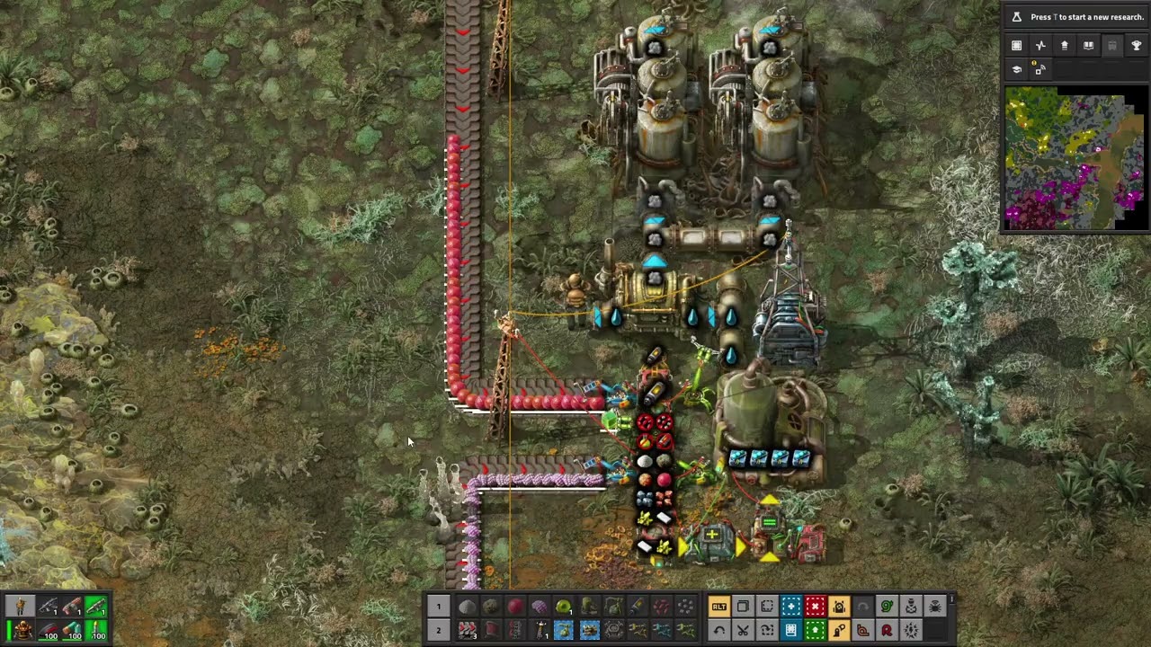 Factorio: Space Age - Gleba with only one biochamber