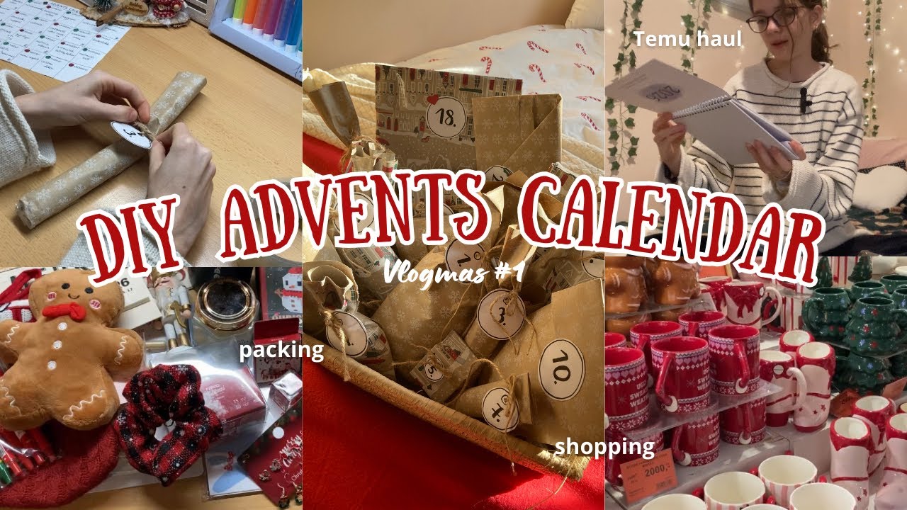 DIY adventi kalendárium & TEMU haul🗓️🎄🎅 | VLOGMAS #1