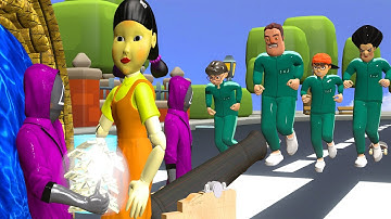 Scary Stranger 3D - Squid Game (오징어 게임) Trying Honeycomb Candy Shape Challenge in Round Game #26