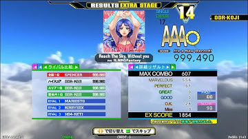 [DDR A] Reach The Sky, Without you [Single-EXPERT] 999,490 PFC by DDR-KOJI