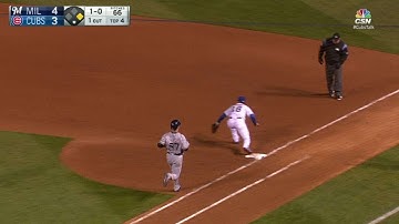 MIL@CHC: Russell ends the inning with a double play