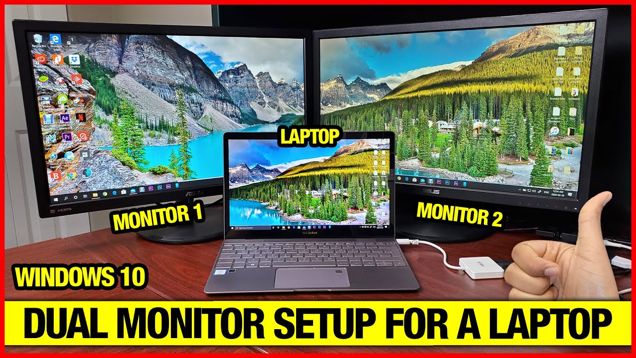 How to set up a dual-screen laptop?