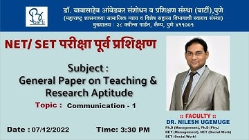 Barti - NET/SET Lecture -Communicaion -1