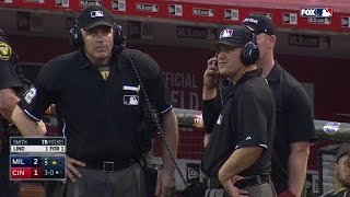 MIL@CIN: Braun swipes third, Pena tossed after review