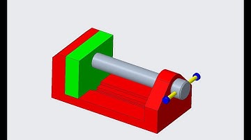 Bench vice Creo parametric Rigid Assembly