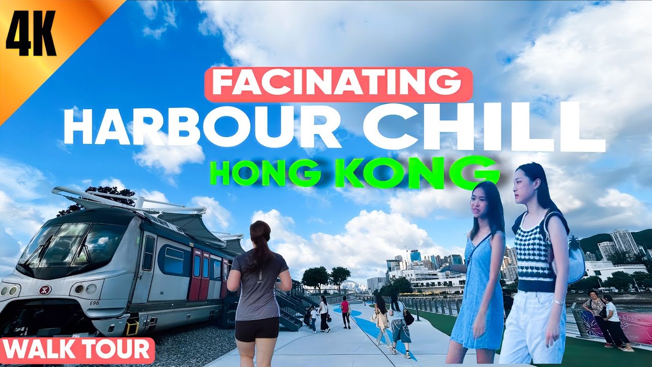 📍Facinating Victoria Harbour : Harbour Chill Promenade of Hong Kong | 4k Walk tour 
