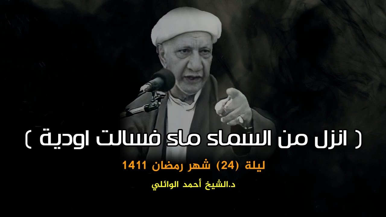 انزل من السماء ماءً فسالت اودية | ليلة 24 شهر رمضان 1411 | د.احمد الوائلي