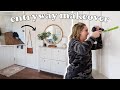 I didnt have an entryway so i diyd one  major makeover  renterfriendly hacks