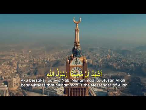 Adzan Irama Nahawand | Merdu \u0026 Indahnya kebangetan (Lyric : Arab + Indonesia + English)